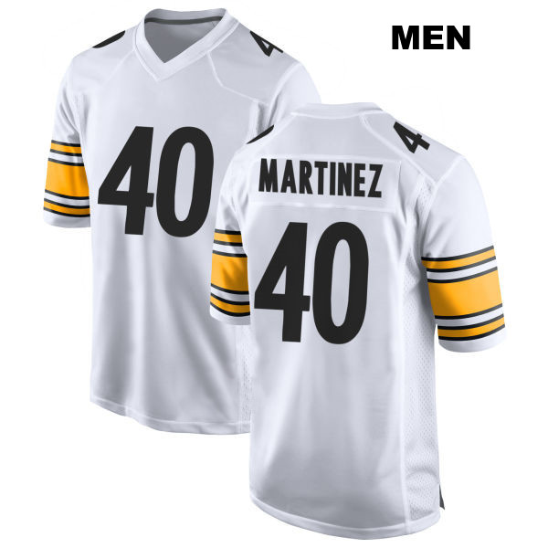 Away Blake Martinez Pittsburgh Steelers Mens Stitched Number 40 White Game Football Jersey