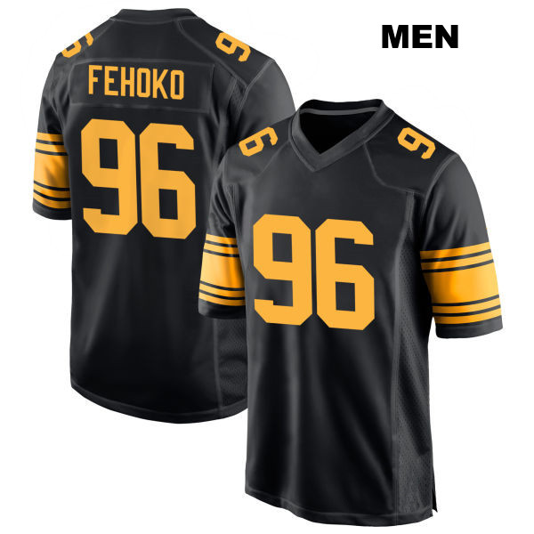 Breiden Fehoko Pittsburgh Steelers Alternate Mens Stitched Number 96 Black Game Football Jersey