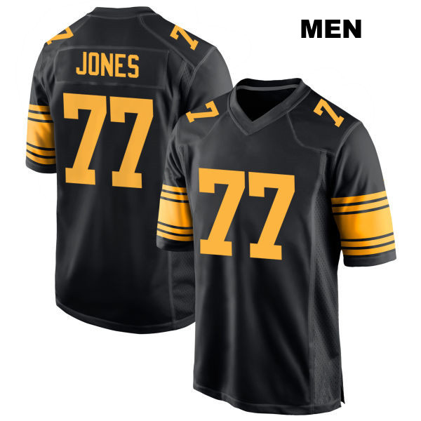 Broderick Jones Pittsburgh Steelers Mens Alternate Number 77 Stitched Black Game Football Jersey
