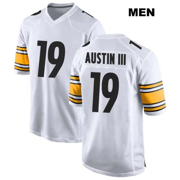 Calvin Austin III Pittsburgh Steelers Away Mens Stitched Number 19 White Game Football Jersey