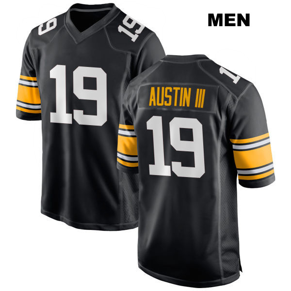 Calvin Austin III Pittsburgh Steelers Stitched Mens Number 19 Home Black Game Football Jersey