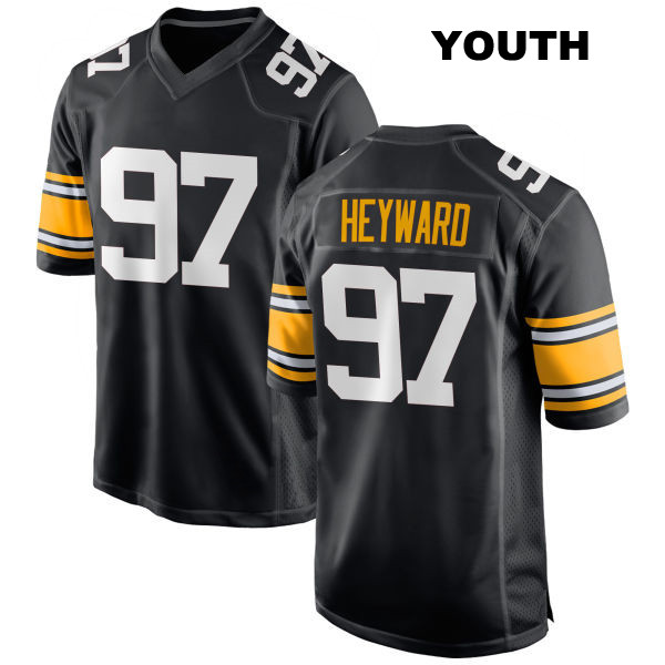Stitched Cameron Heyward Pittsburgh Steelers Youth Home Number 97 Black Game Football Jersey