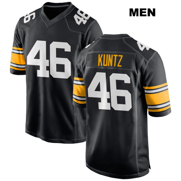 Christian Kuntz Home Pittsburgh Steelers Mens Stitched Number 46 Black Game Football Jersey
