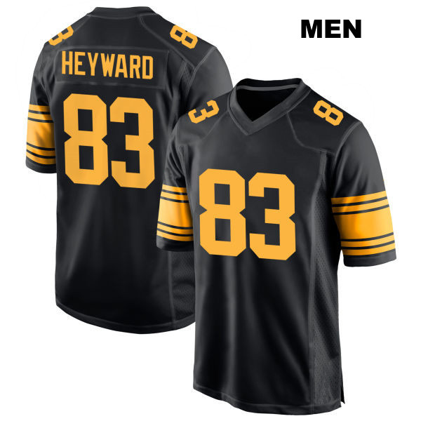 Connor Heyward Stitched Pittsburgh Steelers Mens Number 83 Alternate Black Game Football Jersey
