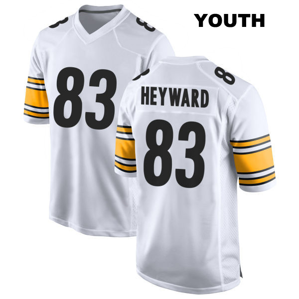 Connor Heyward Away Pittsburgh Steelers Youth Number 83 Stitched White Game Football Jersey