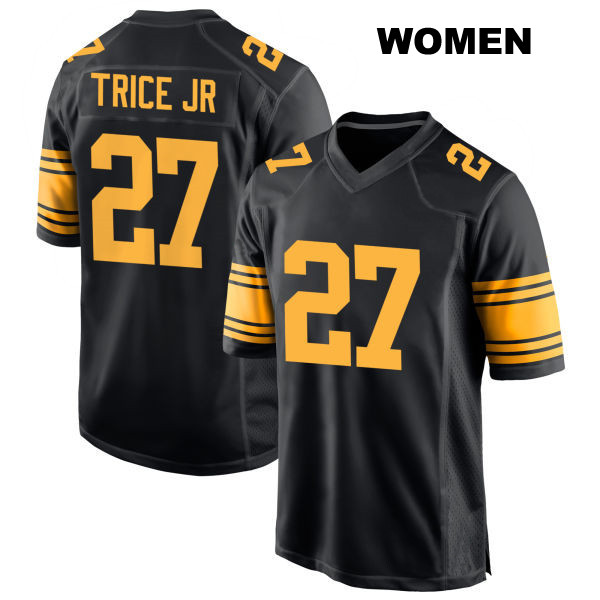 Cory Trice Jr. Pittsburgh Steelers Womens Stitched Number 27 Alternate Black Game Football Jersey