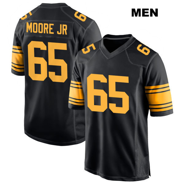 Dan Moore Jr. Pittsburgh Steelers Mens Number 65 Stitched Alternate Black Game Football Jersey