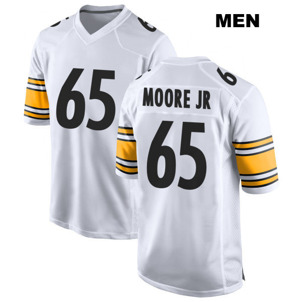 Dan Moore Jr. Away Pittsburgh Steelers Mens Number 65 Stitched White Game Football Jersey