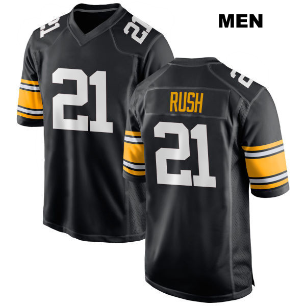 Darius Rush Stitched Pittsburgh Steelers Home Mens Number 21 Black Game Football Jersey
