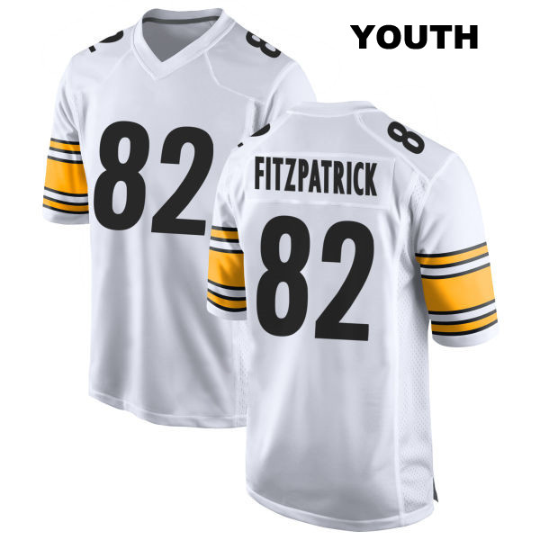 Dez Fitzpatrick Away Pittsburgh Steelers Youth Stitched Number 82 White Game Football Jersey