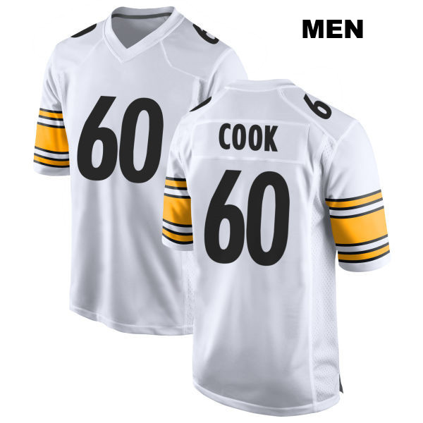 Dylan Cook Away Stitched Pittsburgh Steelers Mens Number 60 White Game Football Jersey