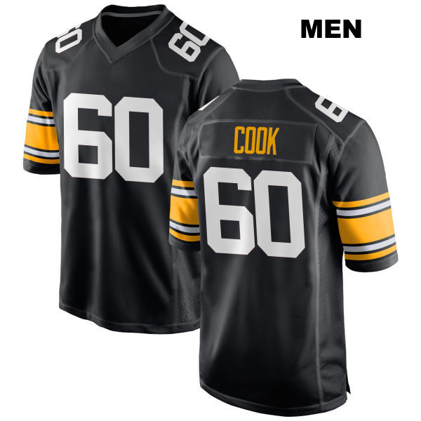 Stitched Dylan Cook Home Pittsburgh Steelers Mens Number 60 Black Game Football Jersey