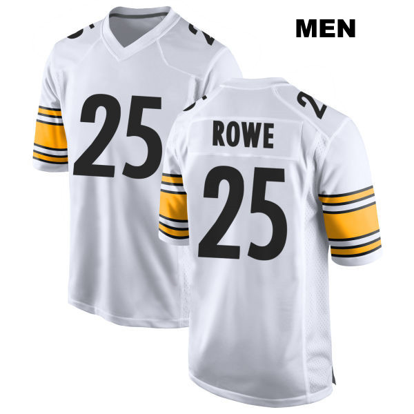 Stitched Eric Rowe Pittsburgh Steelers Mens Away Number 25 White Game Football Jersey