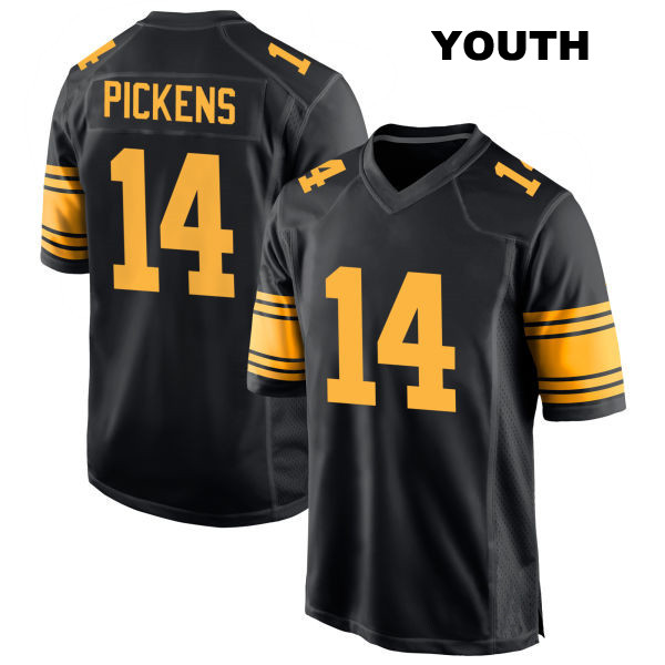 George Pickens Stitched Pittsburgh Steelers Youth Number 14 Alternate Black Game Football Jersey