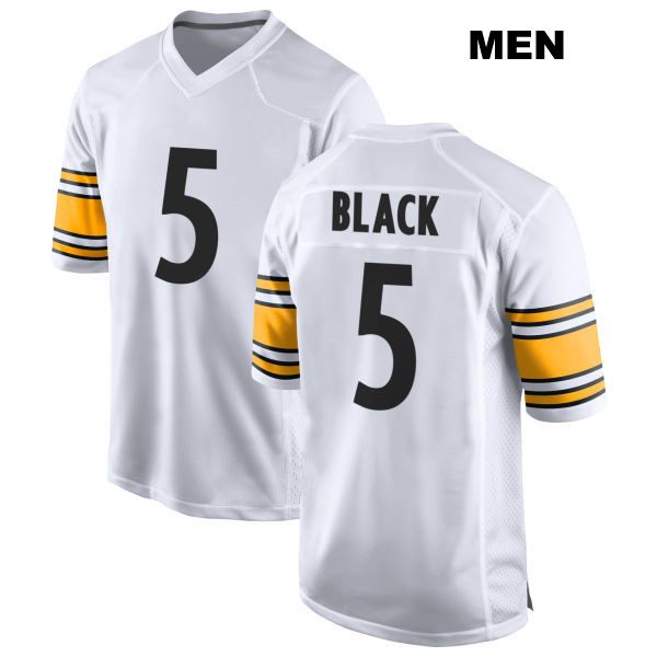 Henry Black Away Pittsburgh Steelers Stitched Mens Number 5 White Game Football Jersey