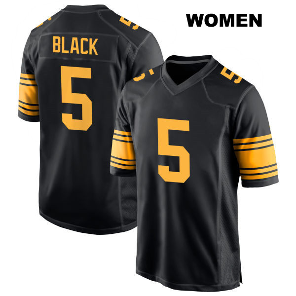 Henry Black Pittsburgh Steelers Stitched Womens Number 5 Alternate Black Game Football Jersey