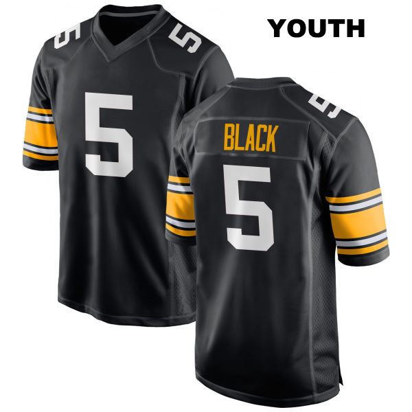 Henry Black Pittsburgh Steelers Youth Stitched Number 5 Home Black Game Football Jersey