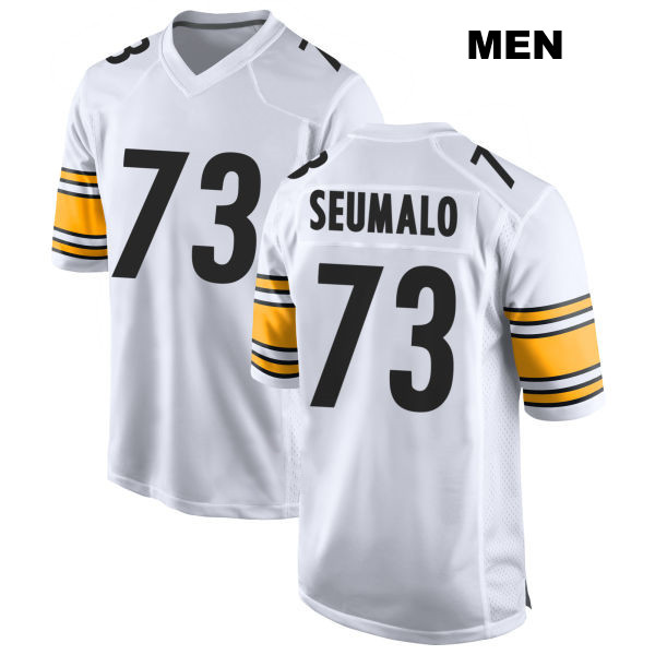 Isaac Seumalo Pittsburgh Steelers Stitched Mens Away Number 73 White Game Football Jersey