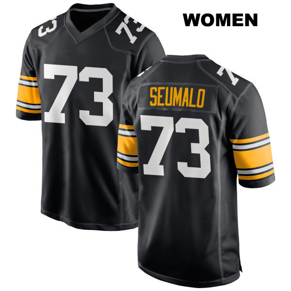 Isaac Seumalo Home Pittsburgh Steelers Womens Stitched Number 73 Black Game Football Jersey