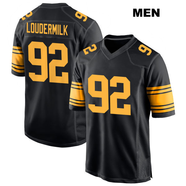 Isaiahh Loudermilk Stitched Pittsburgh Steelers Mens Alternate Number 92 Black Game Football Jersey