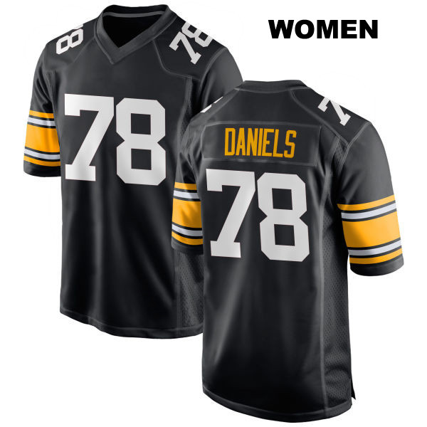 James Daniels Pittsburgh Steelers Home Womens Stitched Number 78 Black Game Football Jersey