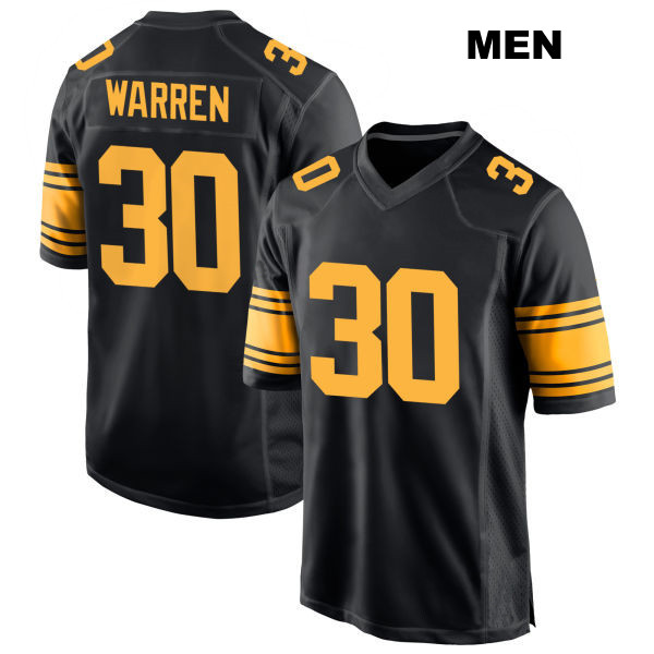 Jaylen Warren Pittsburgh Steelers Stitched Mens Alternate Number 30 Black Game Football Jersey