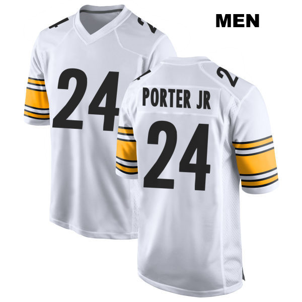Joey Porter Jr. Away Pittsburgh Steelers Mens Number 24 Stitched White Game Football Jersey