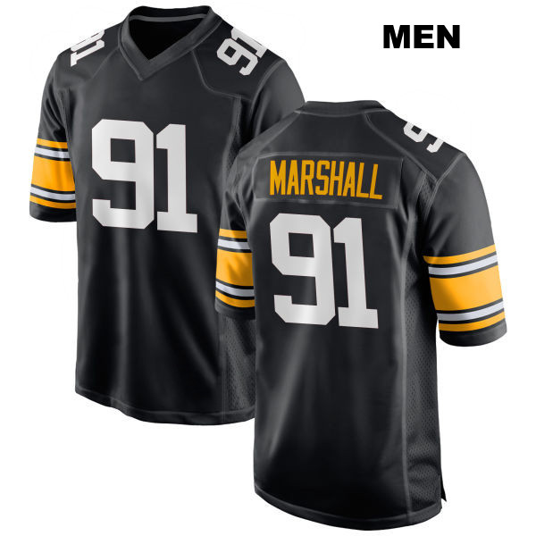 Jonathan Marshall Pittsburgh Steelers Stitched Mens Home Number 91 Black Game Football Jersey