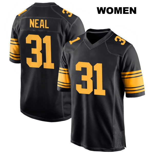 Keanu Neal Stitched Pittsburgh Steelers Alternate Womens Number 31 Black Game Football Jersey