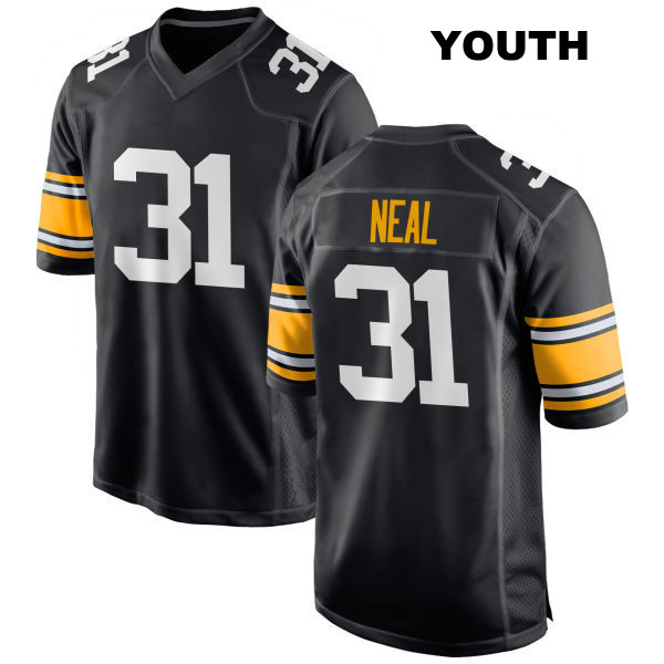 Keanu Neal Stitched Pittsburgh Steelers Home Youth Number 31 Black Game Football Jersey