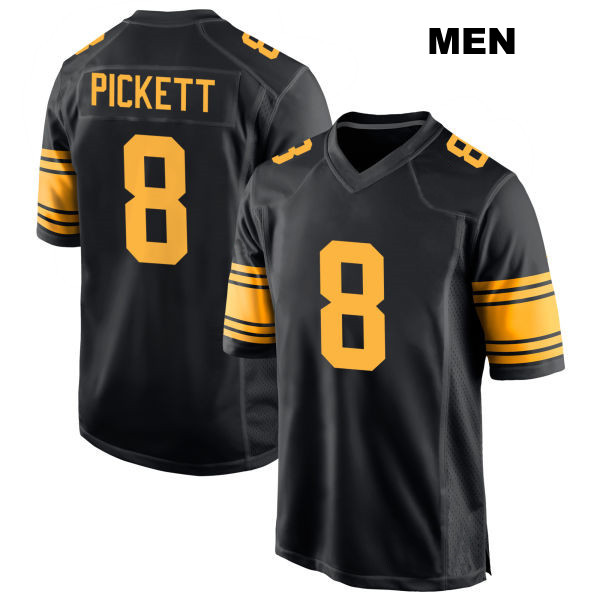 Kenny Pickett Stitched Alternate Pittsburgh Steelers Mens Number 8 Black Game Football Jersey
