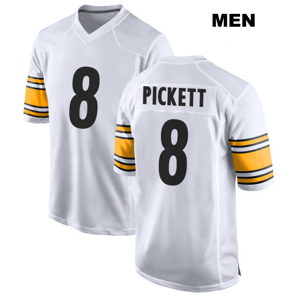 Kenny Pickett Pittsburgh Steelers Stitched Mens Number 8 Away White Game Football Jersey