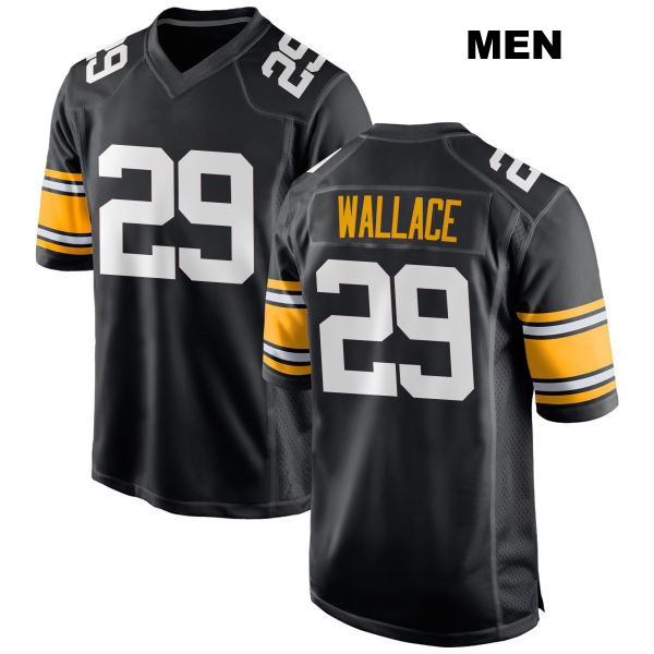 Home Levi Wallace Stitched Pittsburgh Steelers Mens Number 29 Black Game Football Jersey