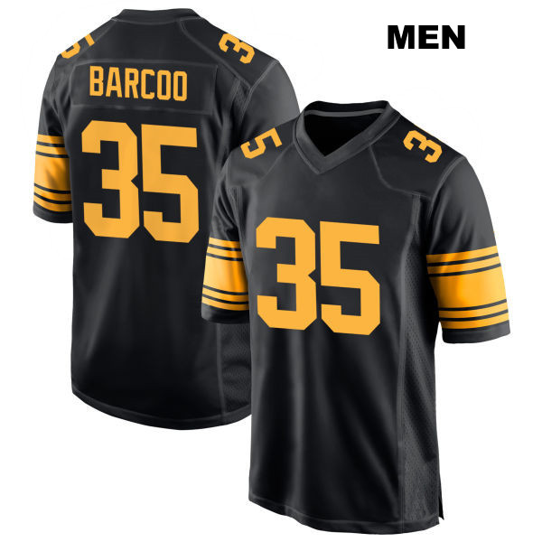 Luq Barcoo Pittsburgh Steelers Mens Alternate Number 35 Stitched Black Game Football Jersey