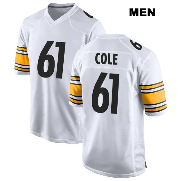 Stitched Mason Cole Away Pittsburgh Steelers Mens Number 61 White Game Football Jersey