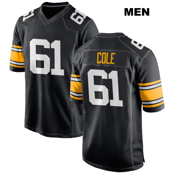 Mason Cole Stitched Pittsburgh Steelers Mens Home Number 61 Black Game Football Jersey