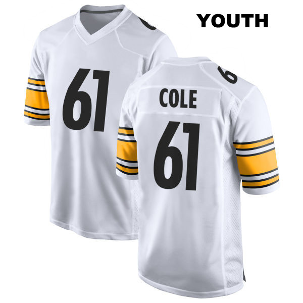 Mason Cole Pittsburgh Steelers Away Youth Stitched Number 61 White Game Football Jersey