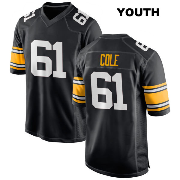 Mason Cole Home Pittsburgh Steelers Youth Stitched Number 61 Black Game Football Jersey