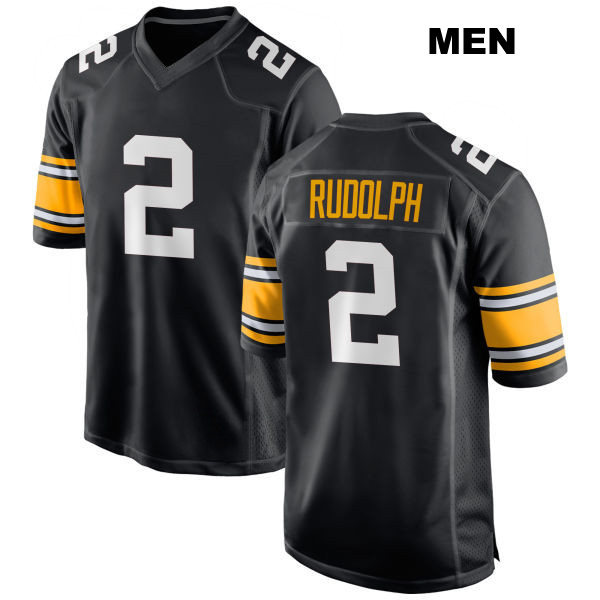 Mason Rudolph Pittsburgh Steelers Mens Home Number 2 Stitched Black Game Football Jersey