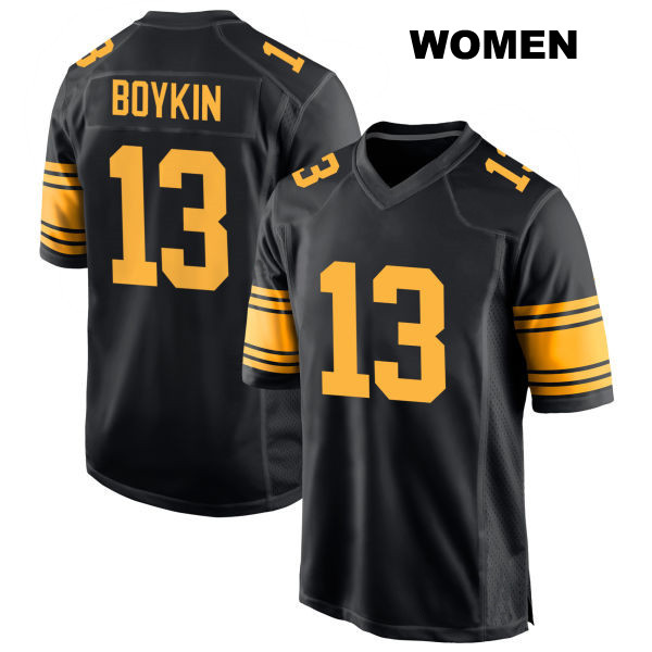 Miles Boykin Pittsburgh Steelers Alternate Womens Stitched Number 13 Black Game Football Jersey