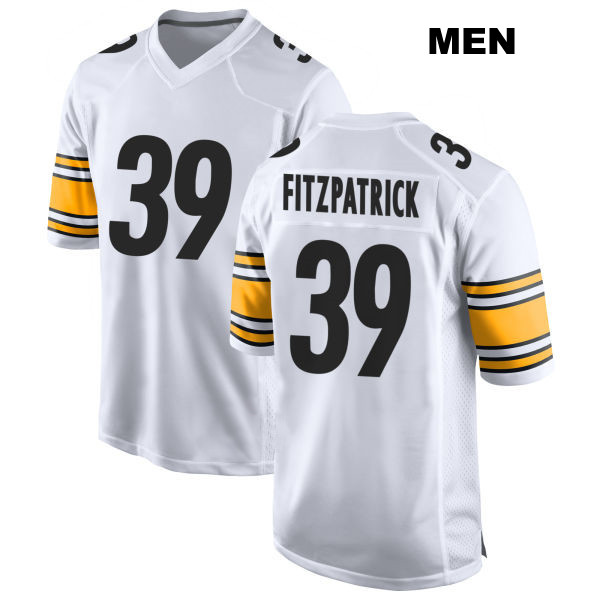 Stitched Minkah Fitzpatrick Pittsburgh Steelers Mens Away Number 39 White Game Football Jersey