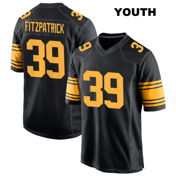 Minkah Fitzpatrick Pittsburgh Steelers Alternate Youth Stitched Number 39 Black Game Football Jersey