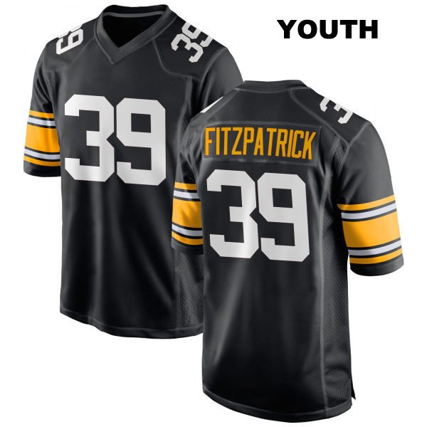 Home Minkah Fitzpatrick Pittsburgh Steelers Youth Stitched Number 39 Black Game Football Jersey