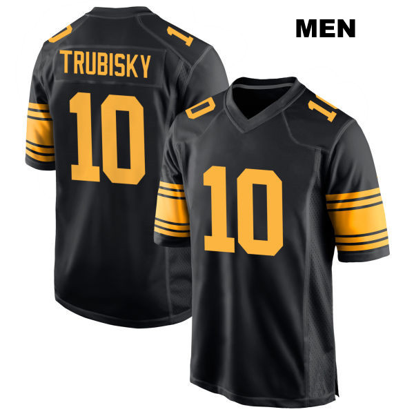 Mitch Trubisky Pittsburgh Steelers Alternate Mens Number 10 Stitched Black Game Football Jersey