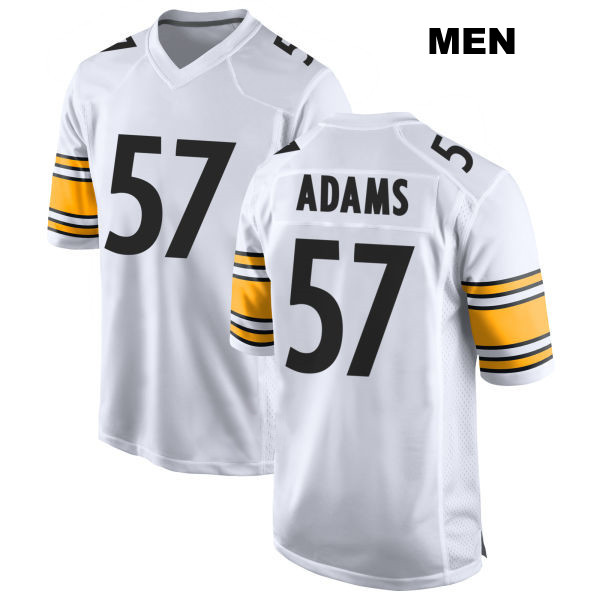 Montravius Adams Stitched Pittsburgh Steelers Mens Number 57 Away White Game Football Jersey