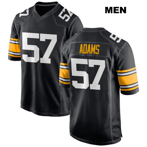 Montravius Adams Home Pittsburgh Steelers Mens Number 57 Stitched Black Game Football Jersey