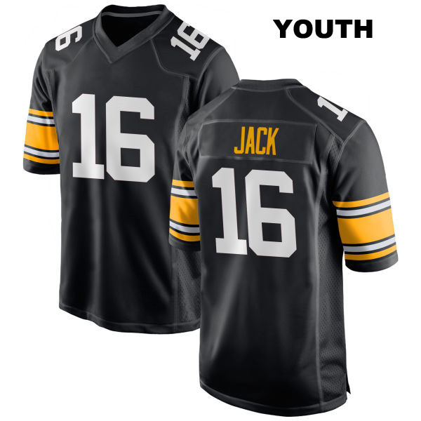 Stitched Myles Jack Pittsburgh Steelers Home Youth Number 16 Black Game Football Jersey