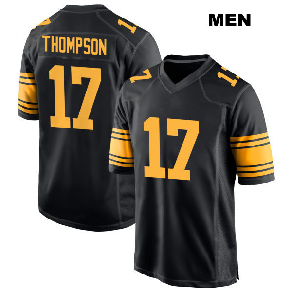 Stitched Trenton Thompson Pittsburgh Steelers Mens Number 17 Alternate Black Game Football Jersey