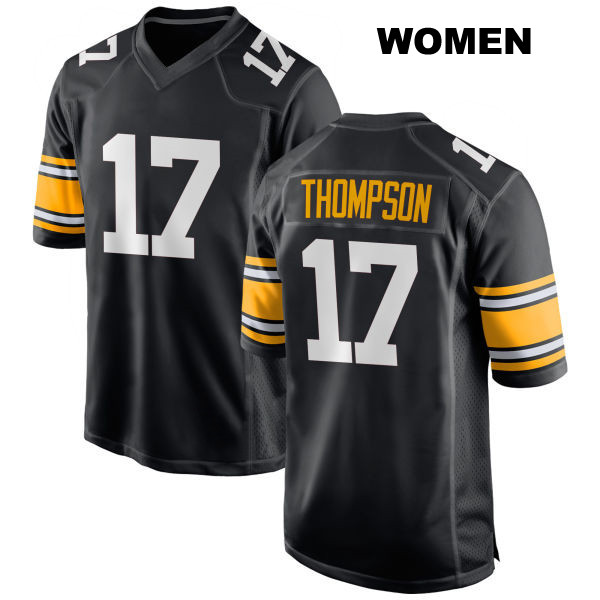 Trenton Thompson Pittsburgh Steelers Womens Home Number 17 Stitched Black Game Football Jersey